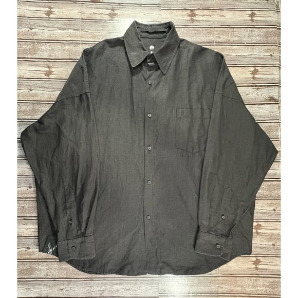 Outlier NYCInjected Linen boxford shirt sz 2XL color Black Brand New mspr $220